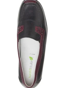 Waldläufer, bequeme Damen-Slipper, Weite H, mit herausnehmbarem Fußbett