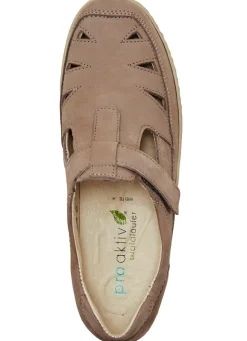 Waldläufer, bequeme Damen-Slipper, Weite H, mit herausnehmbarem Fußbett