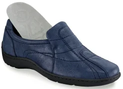 Waldläufer, bequeme Damen-Slipper, Weite H, mit herausnehmbarem Fußbett