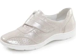 Waldläufer, bequeme Damen-Slipper, Weite H, mit herausnehmbarem Fußbett