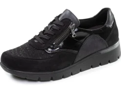 Waldläufer, bequeme Damen-Sneaker, Weite K, mit herausnehmbarem Fußbett