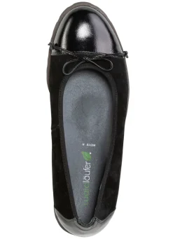 Waldläufer, elegante Damen-Ballerinas, Weite H, mit herausnehmbarem Fußbett