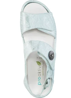 Waldläufer Sandale mit Metallschmuck mit Glitzersteinchen