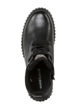 Waldläufer Schnür-Bootie mit effektvollen Glitzer-Steinchen