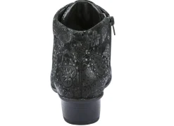 Waldläufer Schnür-Stiefelette mit floraler Prägung