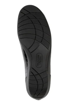 Waldläufer Slipper aus krokogeprägtem Lackleder und Nappaleder