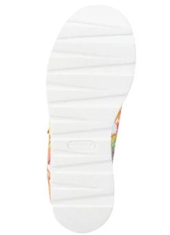 Waldläufer Sneaker aus beschichtetem, floral bedrucktem Textilmaterial