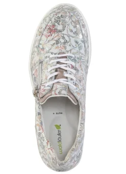 Waldläufer Sneaker aus floral bedrucktem Nubukleder