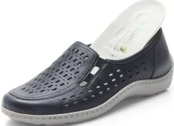 Waldläufer, sommerliche Damen-Slipper, Weite H, mit herausnehmbarem Fußbett