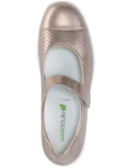 Waldläufer Spangenschuh aus teilweise gelochtem Leder