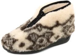 Warme Damen-Hausschuhe, mit Reißverschluss