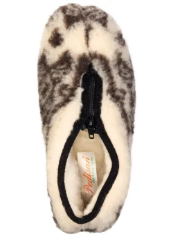 Warme Damen-Hausschuhe, mit Reißverschluss