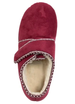 Warme Damen-Hausschuhe, Weite H, mit Klettverschluss