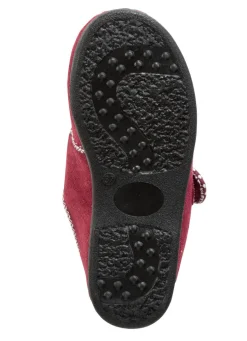 Warme Damen-Hausschuhe, Weite H, mit Klettverschluss