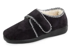 Warme Damen-Hausschuhe, Weite H, mit Klettverschluss