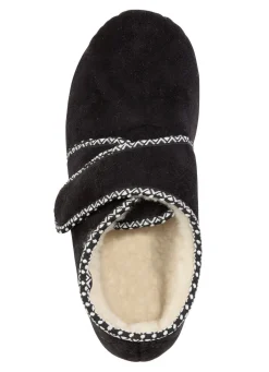 Warme Damen-Hausschuhe, Weite H, mit Klettverschluss