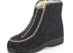 Warme Damen-Hausschuhe, Weite H, mit Reißverschluss