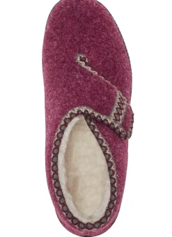 Warme Damen-Hausschuhe, Weite H, mit Klettverschluss