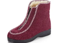 Warme Damen-Hausschuhe, Weite H, mit Reißverschluss