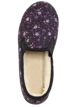 Warme Damen-Hausschuhe, Weite H, mit Wolle