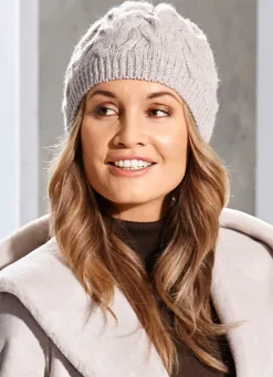 Warme Damen-Mütze, mit angesagtem Zopfmuster