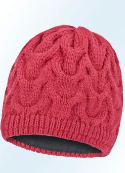 Warme Damen-Mütze, mit angesagtem Zopfmuster