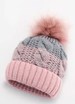 Warme Damen-Mütze, mit Umschlag