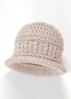 Warmer Damen-Hut, mit Rundum-Gummizug