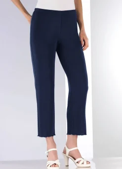 Weich fließende, 7/8-lange Hose