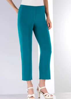 Weich fließende, 7/8-lange Hose