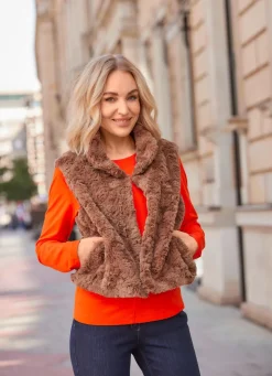 Weste in Persianer-Optik