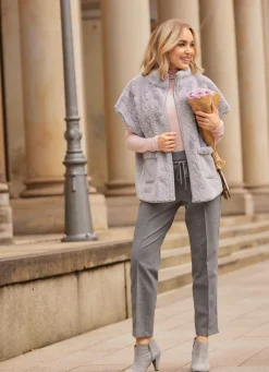 Weste in Zopfmuster-Optik