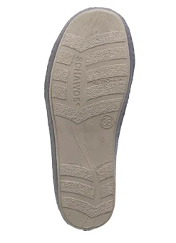 Wollfilz-Pantoffel mit floralem Druck