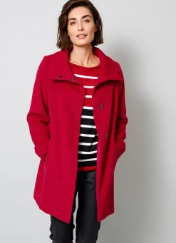 Wolljacke mit verdeckter Druckerleiste