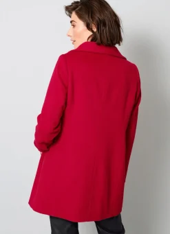 Wolljacke mit verdeckter Druckerleiste