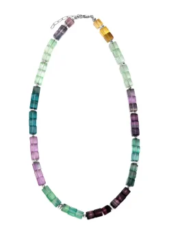 Wunderschöne Garnitur mit Hämatit, beh. und Fluorit in Multicolor