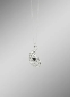 Yang-Anhänger aus rhodiniertem Silber