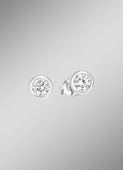 Zauberhafte Ohrstecker mit synth. Zirkonia