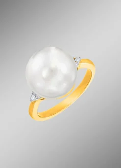 Zauberhafter Damenring mit Südsee-Perle