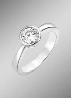 Zauberhafter Damenring mit synth. Zirkonia