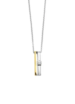 Zeitlose Eleganz: Anhänger mit Brillant und Ankerkette