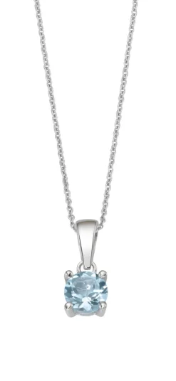 Zeitlose Eleganz: Anhänger mit beh. Blautopas