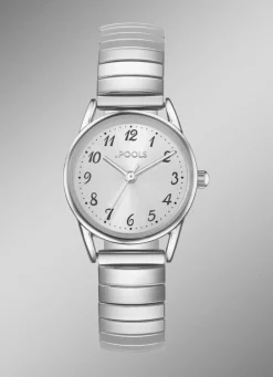 Zeitlose Quartz-Damenuhr Pools 1988 mit Zugband