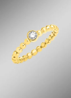 Zeitloser Damenring aus Gold mit Brillant