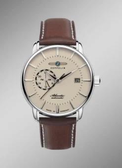 Zeppelin-Automatik-Herrenuhr mit Lederband