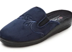 Zweierpack, klassische Damen-Hausschuhe, Weite H, mit Gummizug