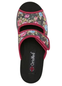 Zweierpack, klassische Damen-Hausschuhe, Weite H, mit Klettverschluss