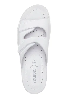 Zweierpack klassische Damen-Pantoletten, Weite H, mit Klettverschluss