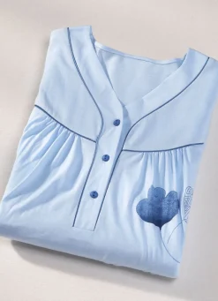 Zweierpack Nachthemden, 3/4 -langen Ärmeln mit Knopfleiste