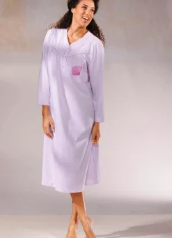 Zweierpack Nachthemden, 3/4 -langen Ärmeln mit Knopfleiste